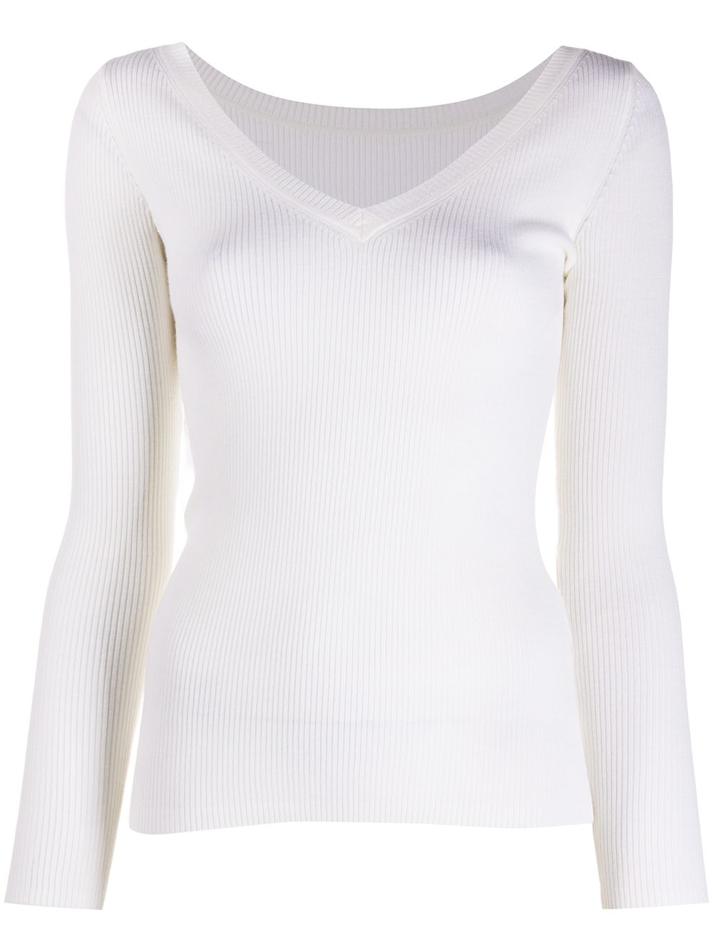 P.A.R.O.S.H., V-neck Ribbed-knit Wool Jumper