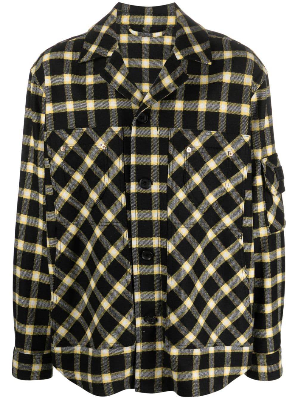 Versace, Checked Shirt Jacket