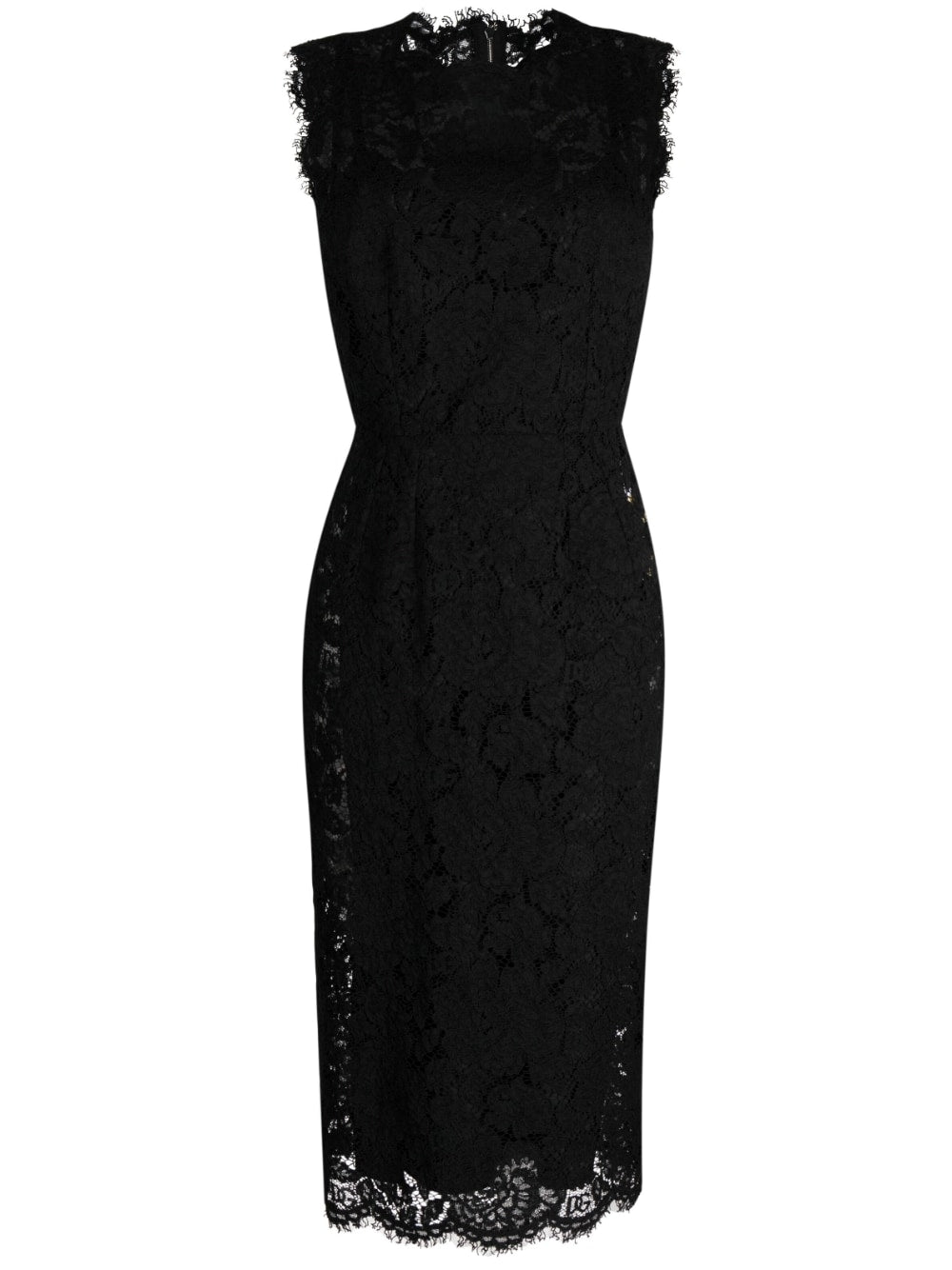 Dolce & Gabbana, Lace-Overlay Fitted Sleeveless Dress