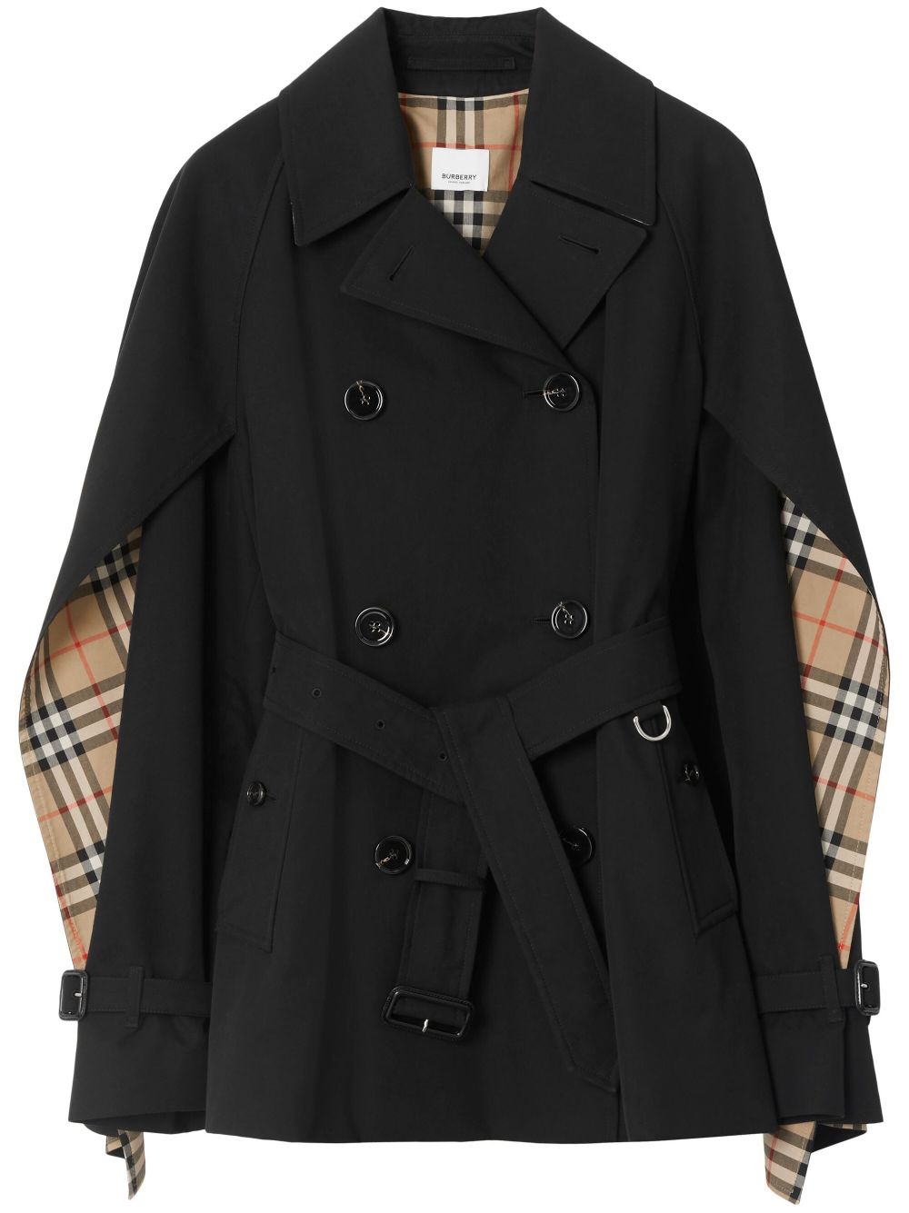 Burberry, Cape-Sleeve Cropped Trench Coat