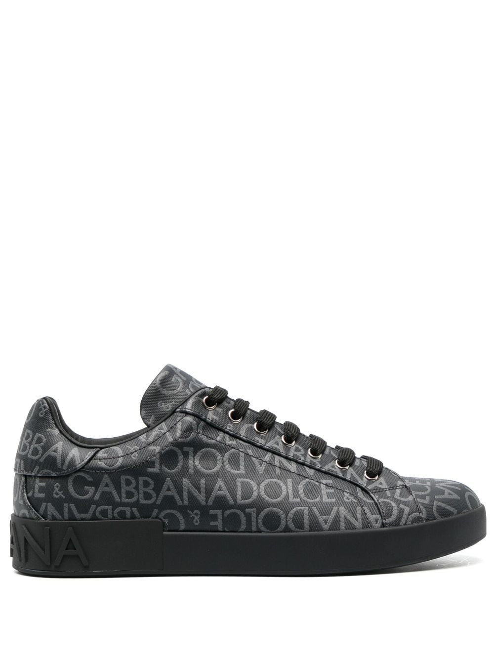 Dolce & Gabbana, Portofino Logo Jacquard Lace-Up Sneakers