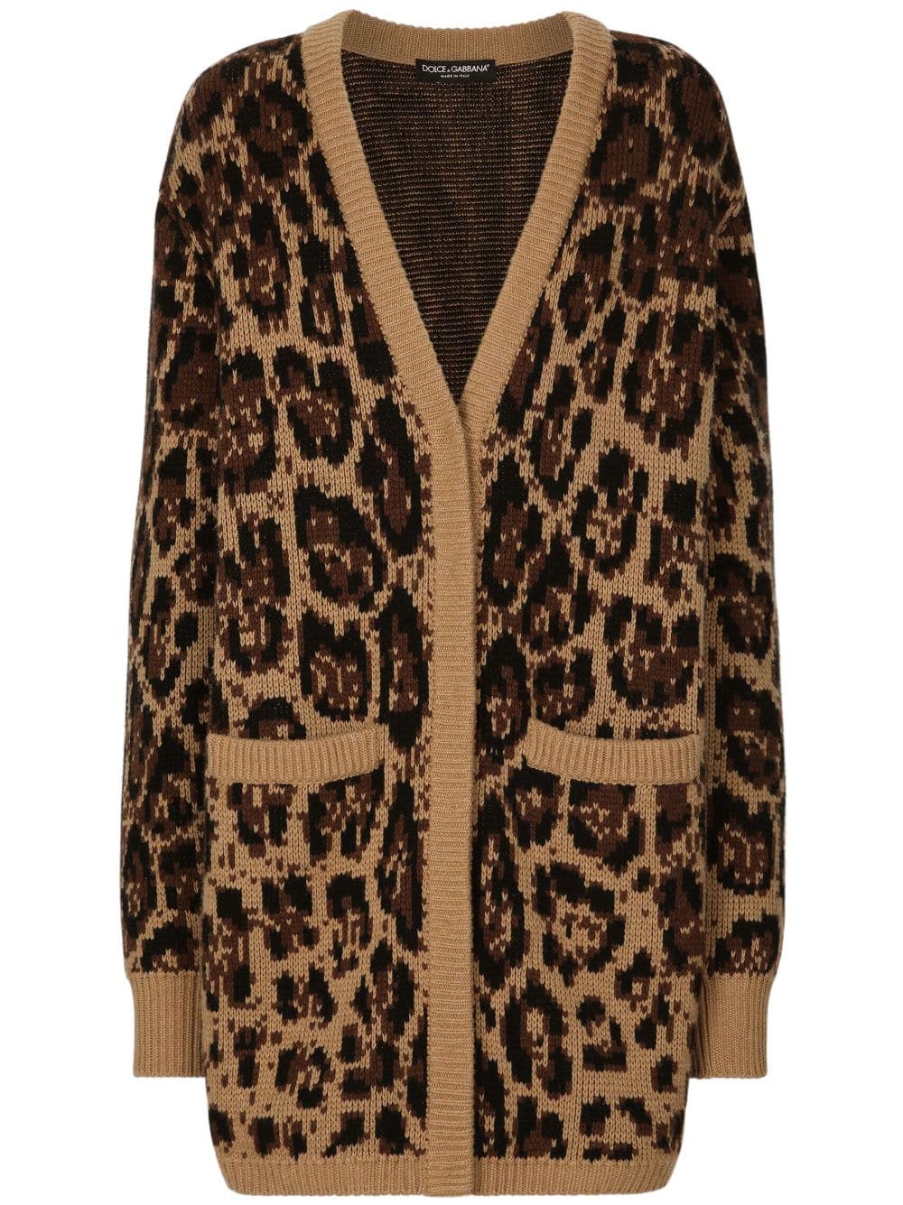 Dolce & Gabbana, Leopard-print V-neck Cardigan