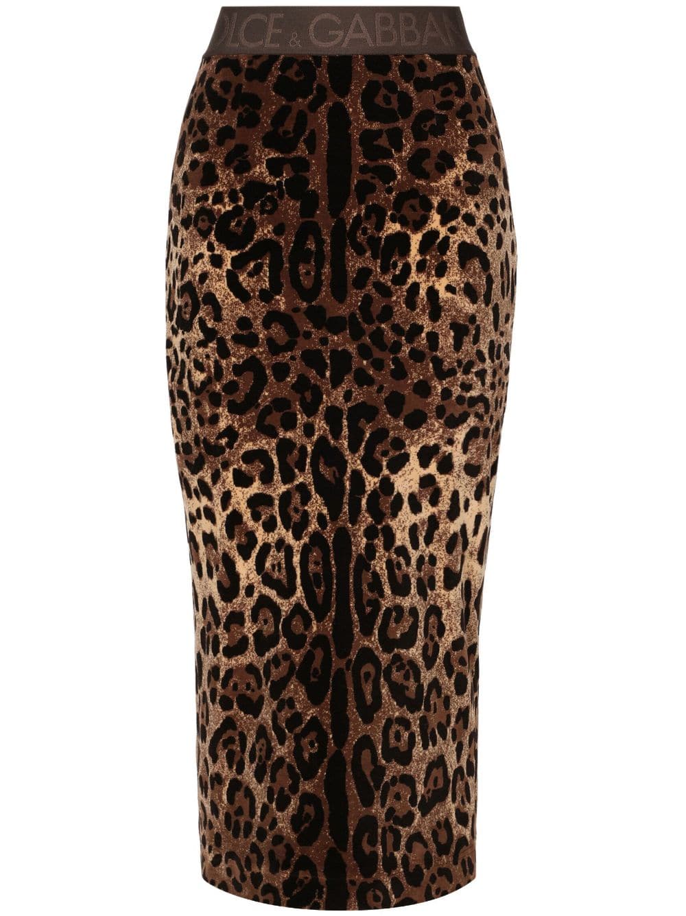 Dolce & Gabbana, Leopard Print Midi Skirt