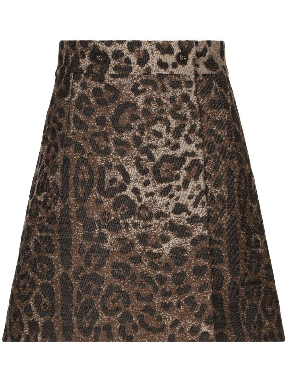 Dolce & Gabbana, Leopard-Print High-Waisted Miniskirt