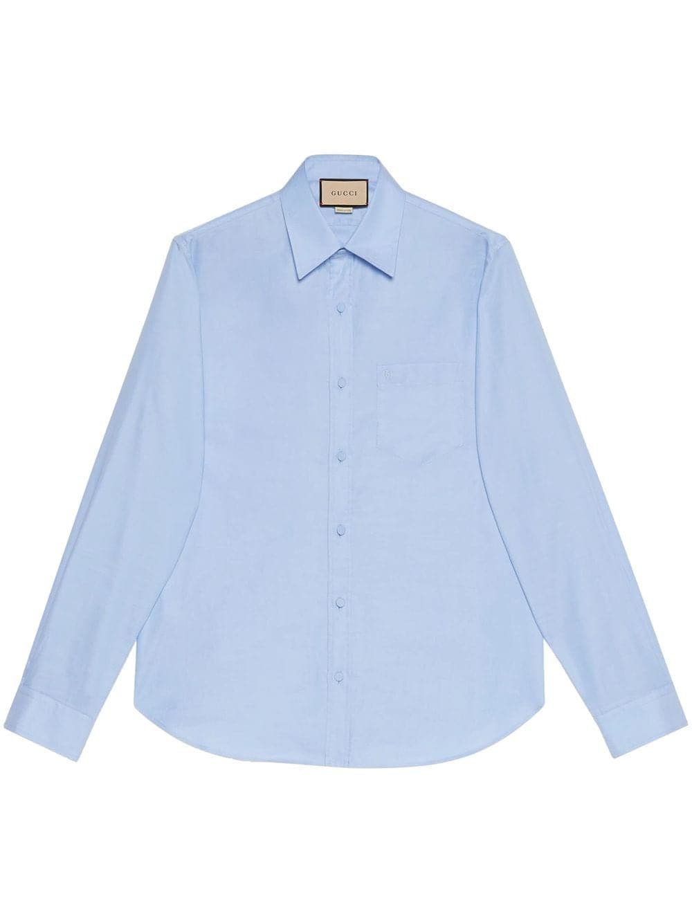 Gucci, Oxford Double G Embroidery Cotton Shirt