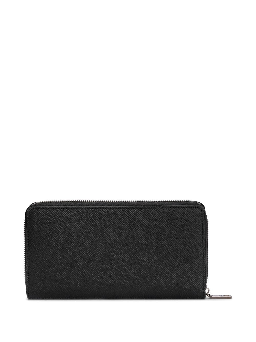 Dolce & Gabbana, Zipped Grained Leather Wallet