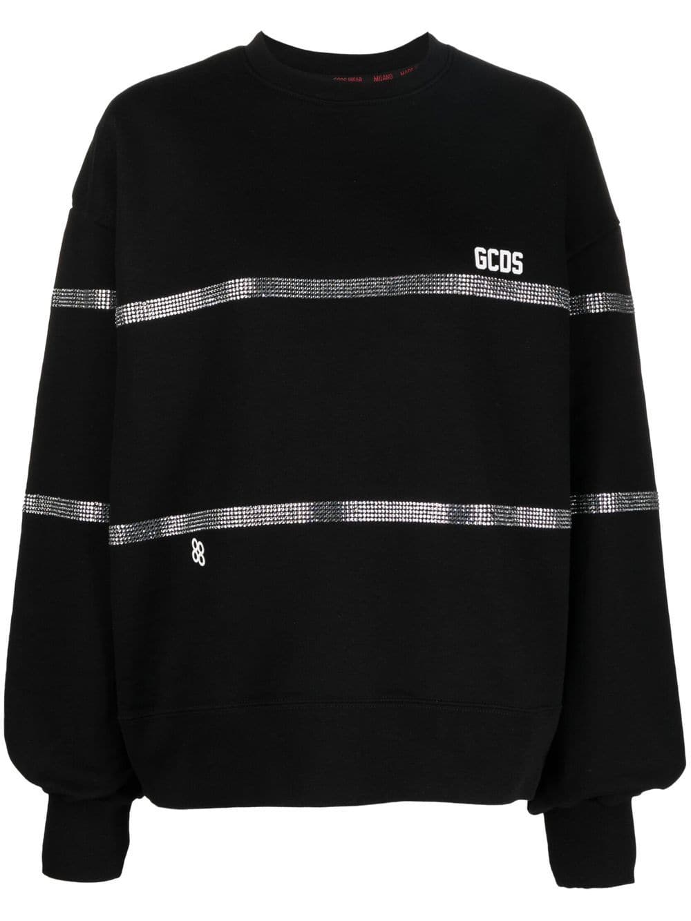 GCDS, Crystal-embellished Cotton Sweatshirt