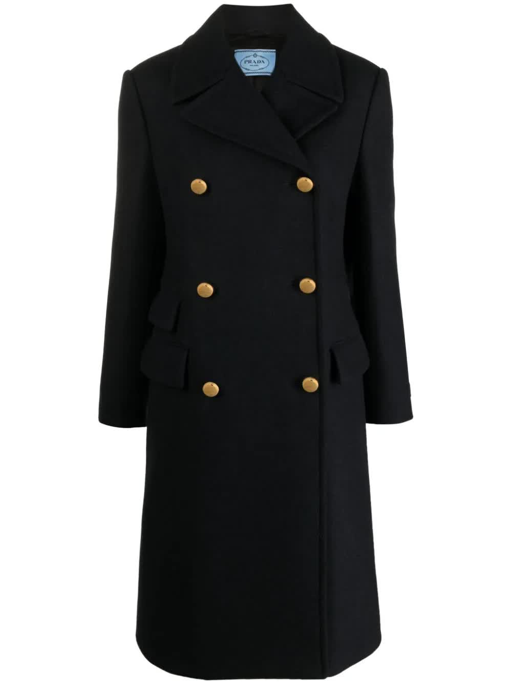 Prada, Wool Double-Breasted Coat