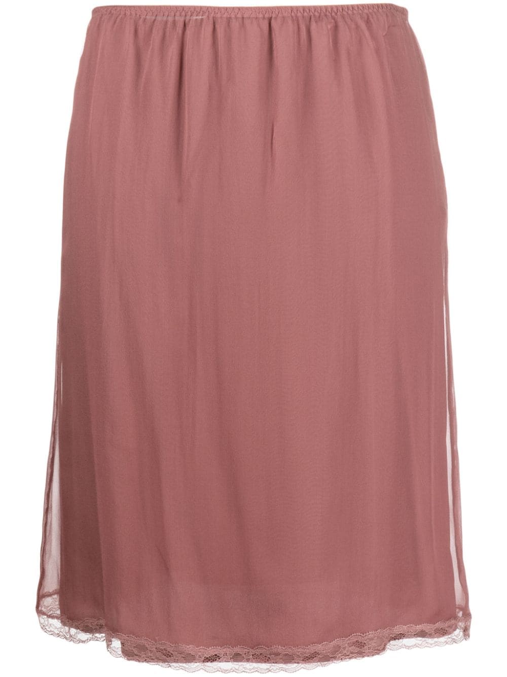 Gucci, Lace-Trim Slip Skirt