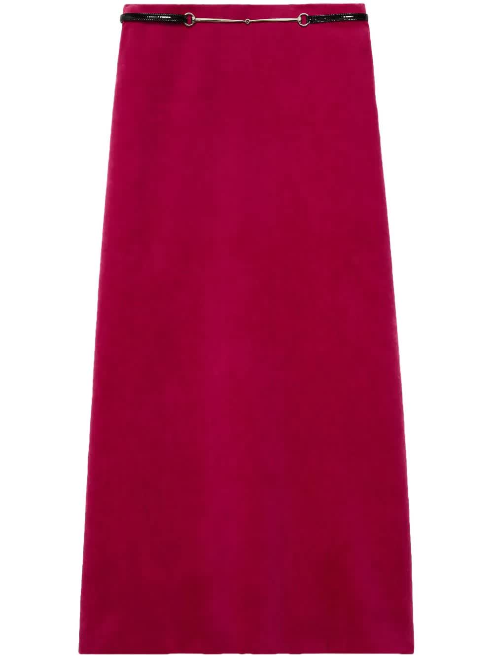 Gucci, Belted Velvet Maxi Skirt