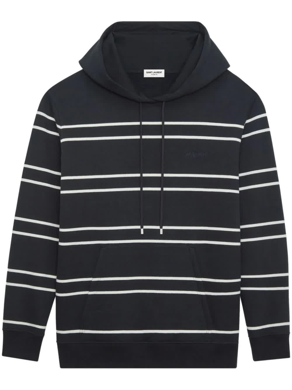 Saint Laurent, Striped Cotton Hoodie