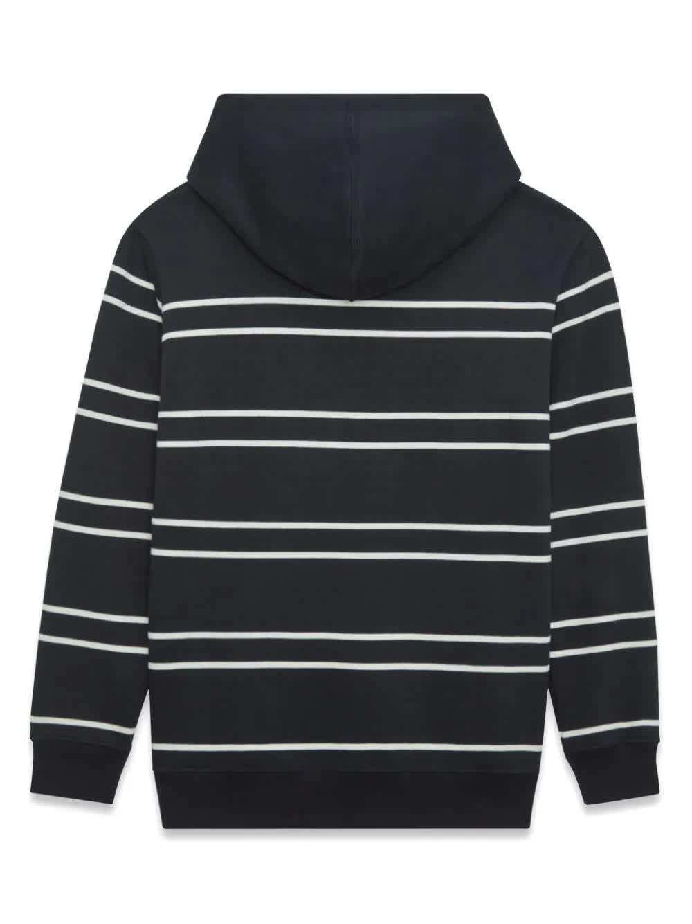 Saint Laurent, Striped Cotton Hoodie