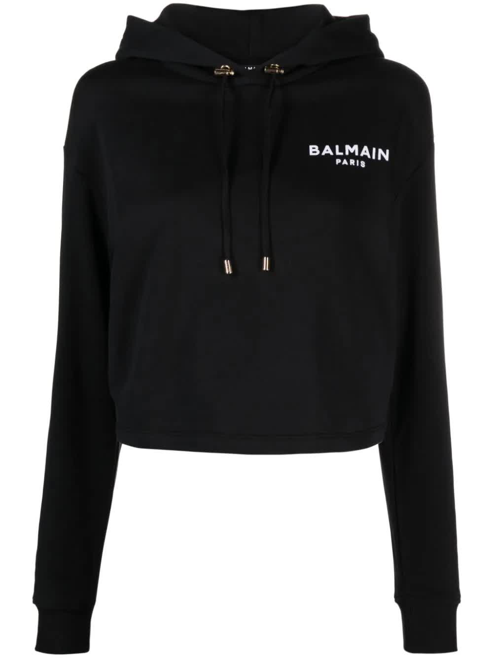 Balmain, Logo-Appliqué Cotton Hoodie