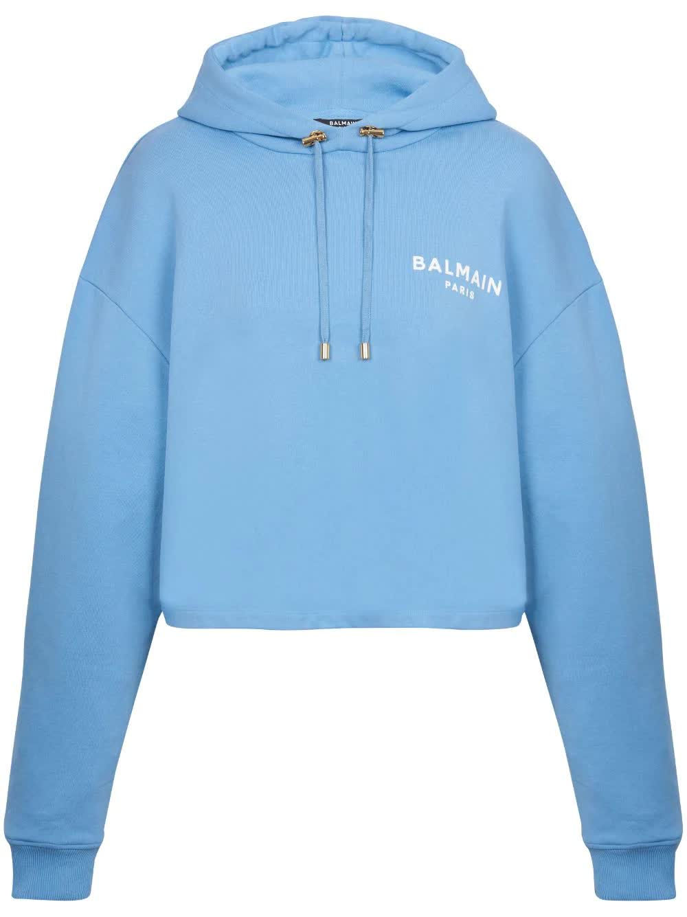 Balmain, Logo-Appliqué Cotton Hoodie