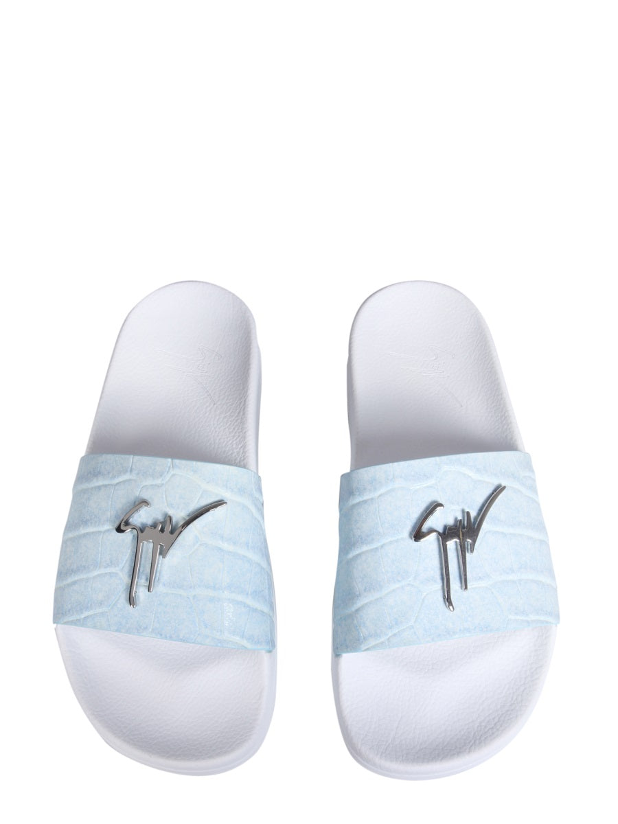 Giuseppe Zanotti, Slide Sandals With Logo