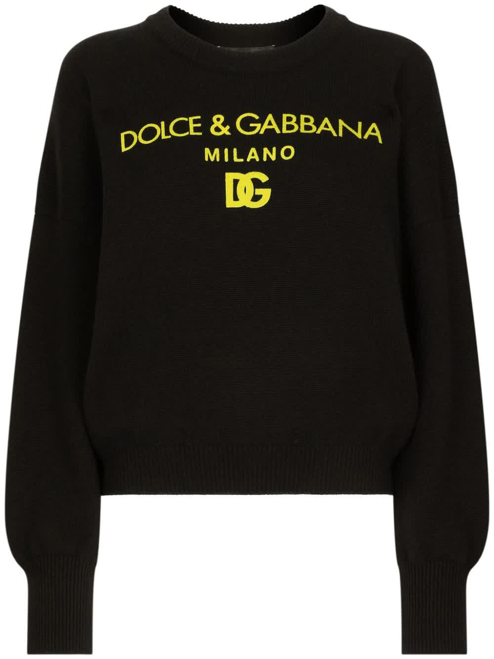 Dolce & Gabbana, Logo-Print Cashmere Jumper