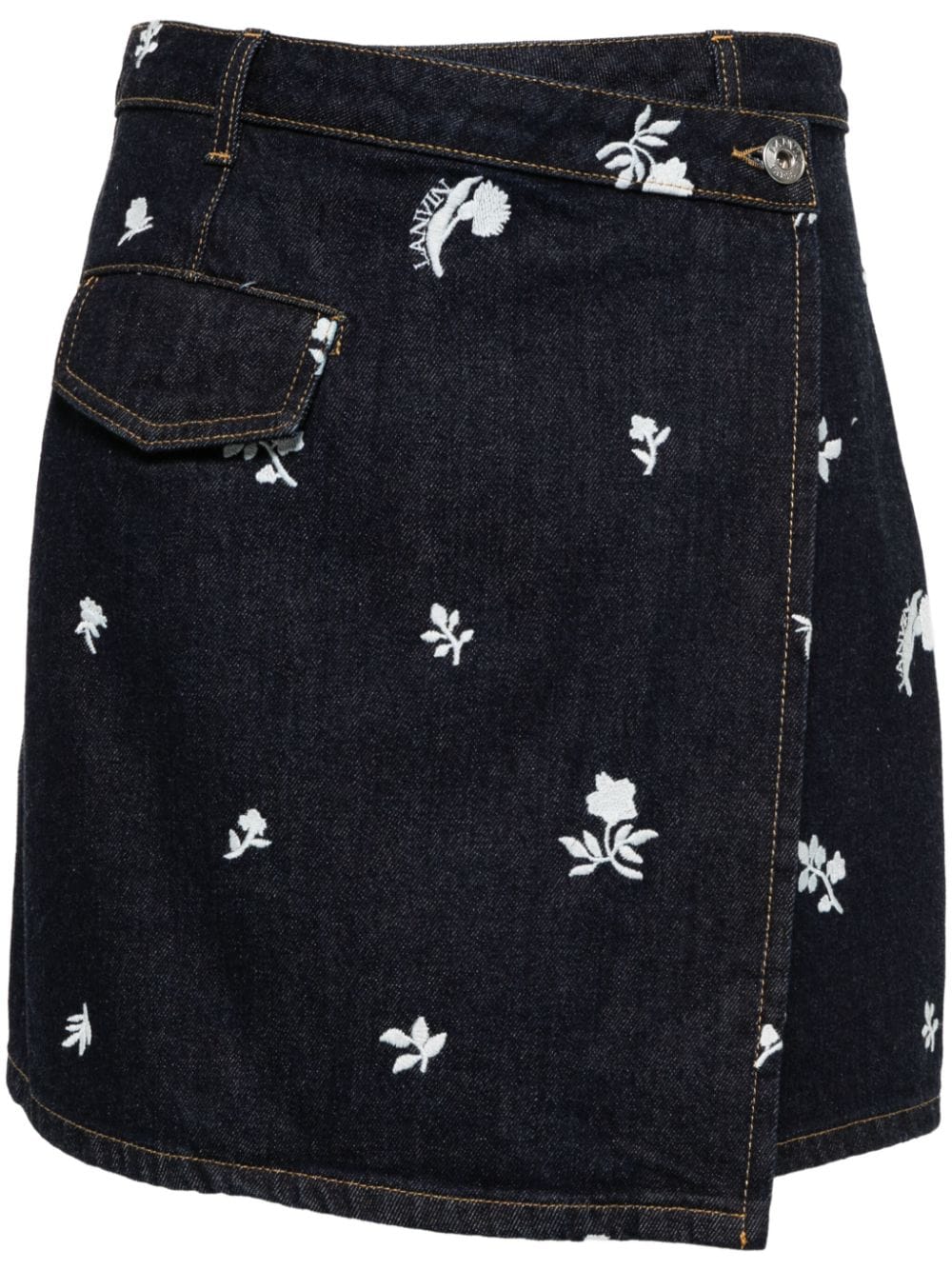 Lanvin, Pure Cotton Denim Skirt