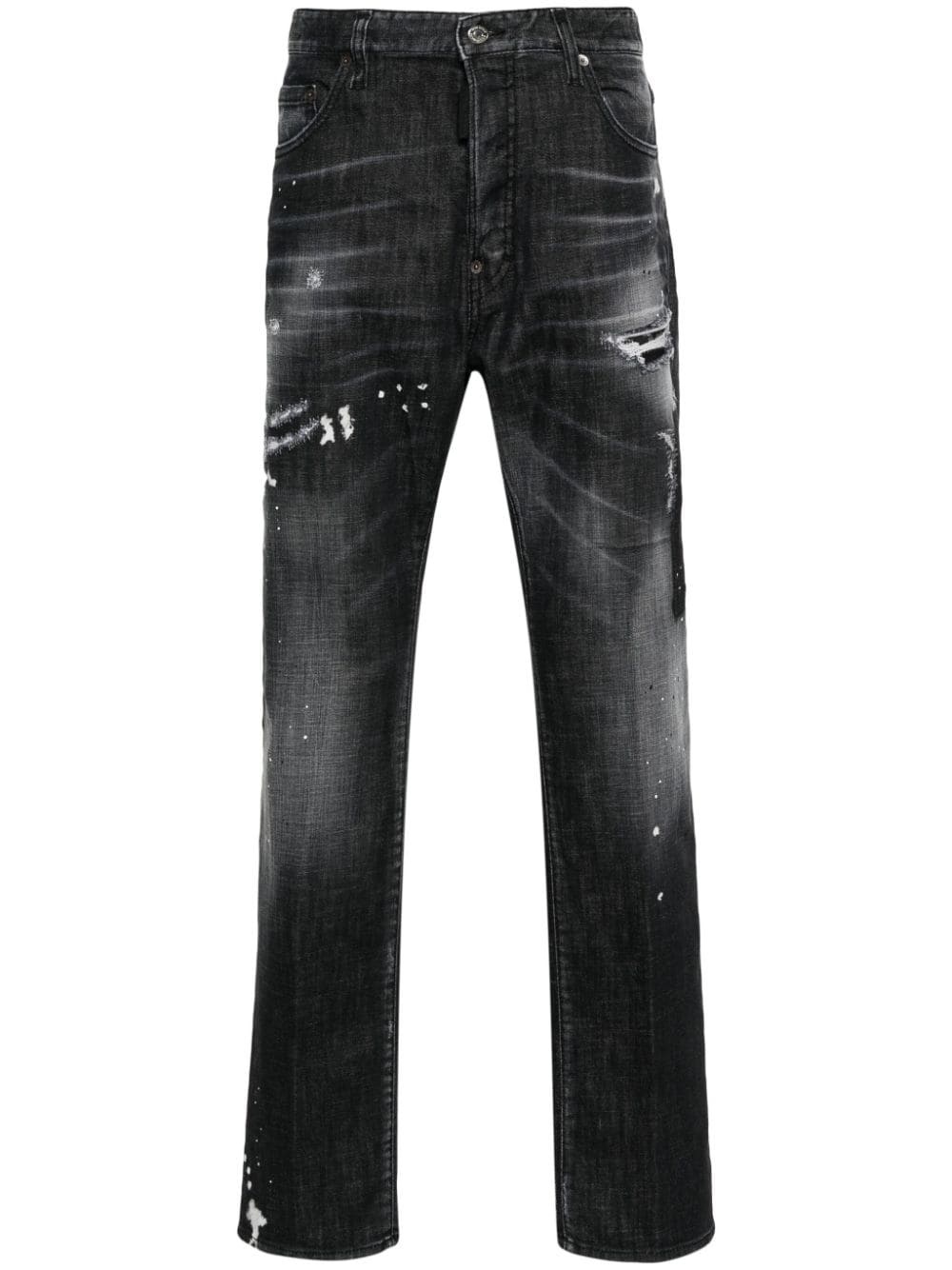 Dsquared2, Distressed Straight-Leg Jeans