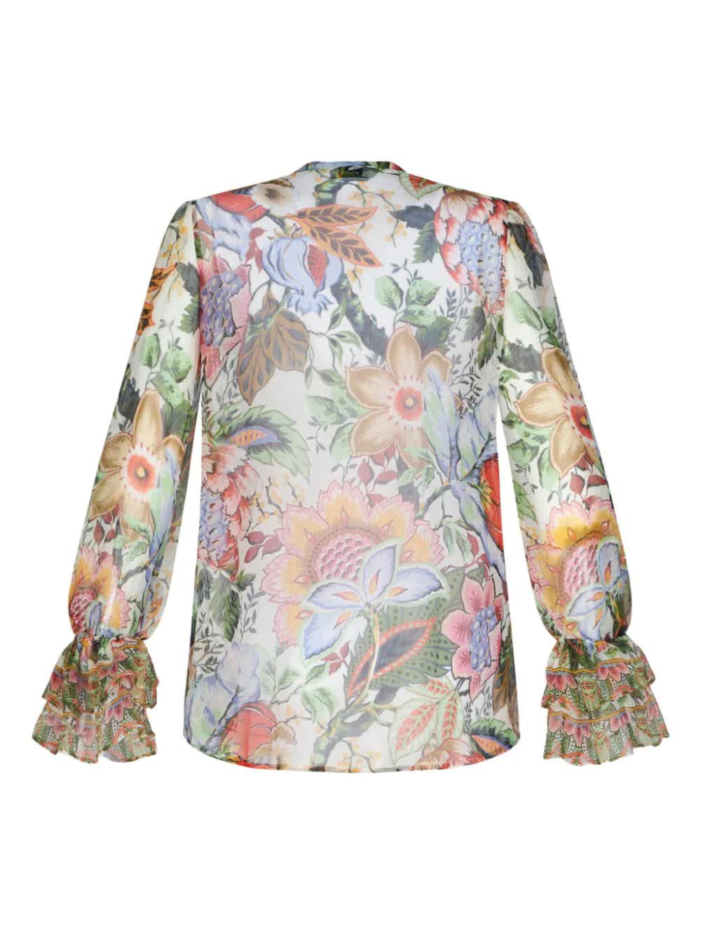 ETRO, Ruffled Floral-Print Silk Shirt