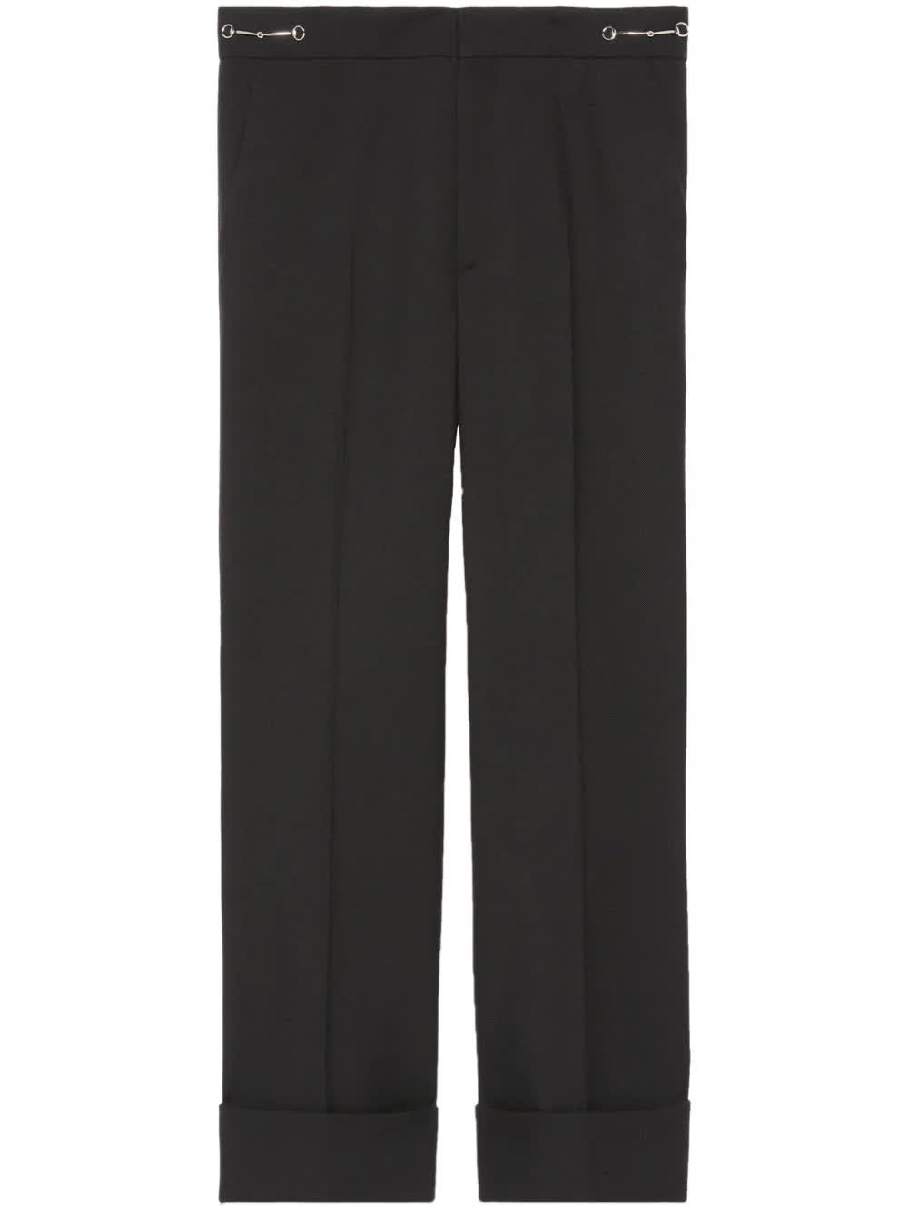 Gucci, Horsebit-Detail Wool Trousers