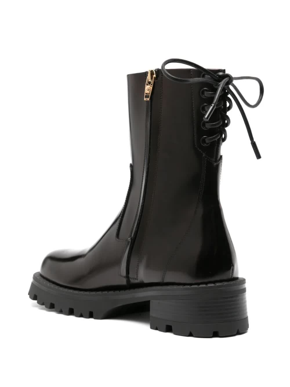 Versace, Alia Leather Ankle Boots