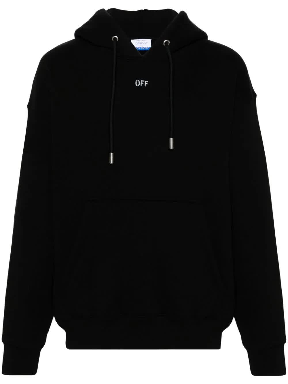 Off White, Logo-Print Cotton Hoodie