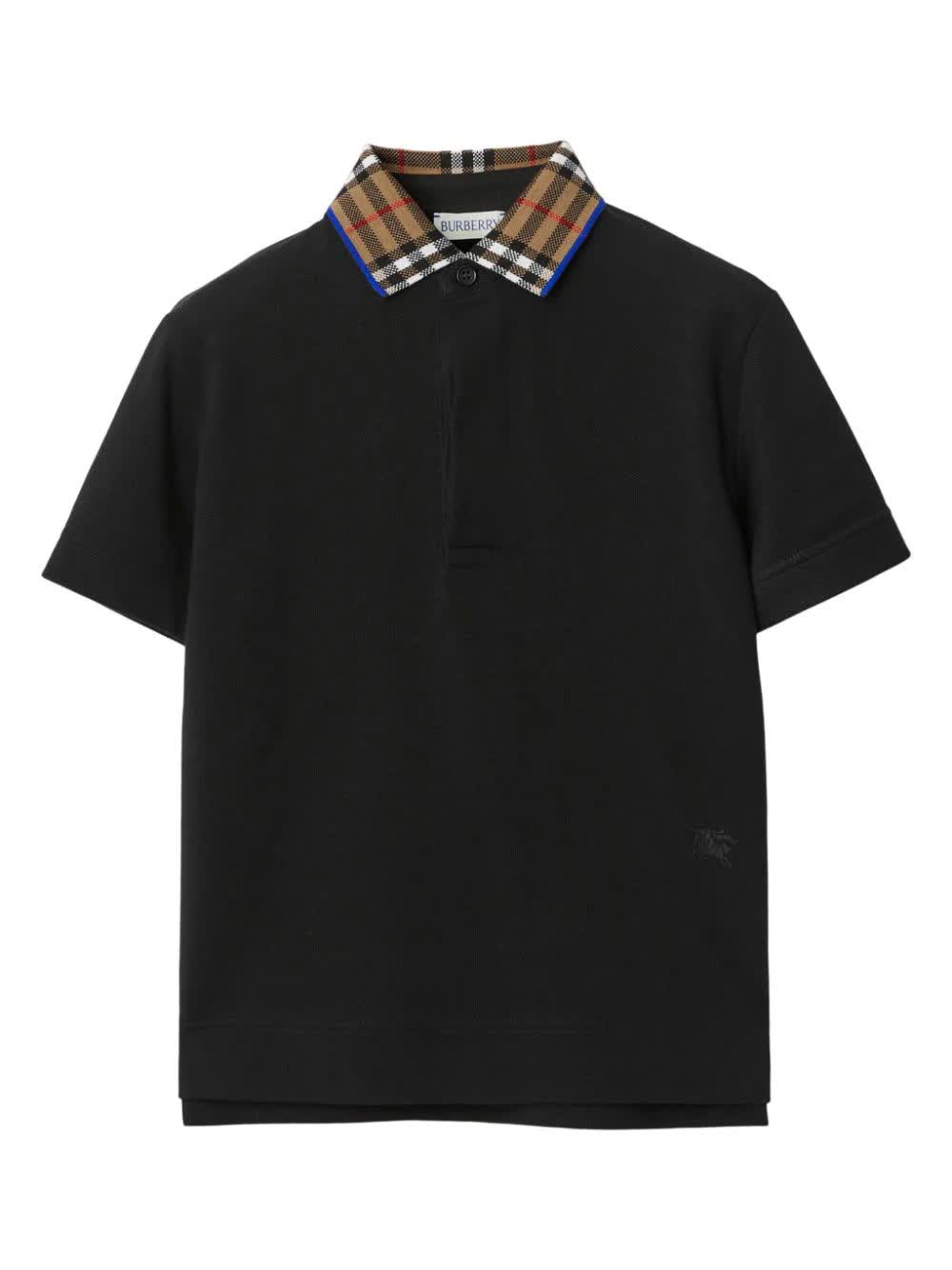 BURBERRY, Pure Cotton Collar Polo Shirt