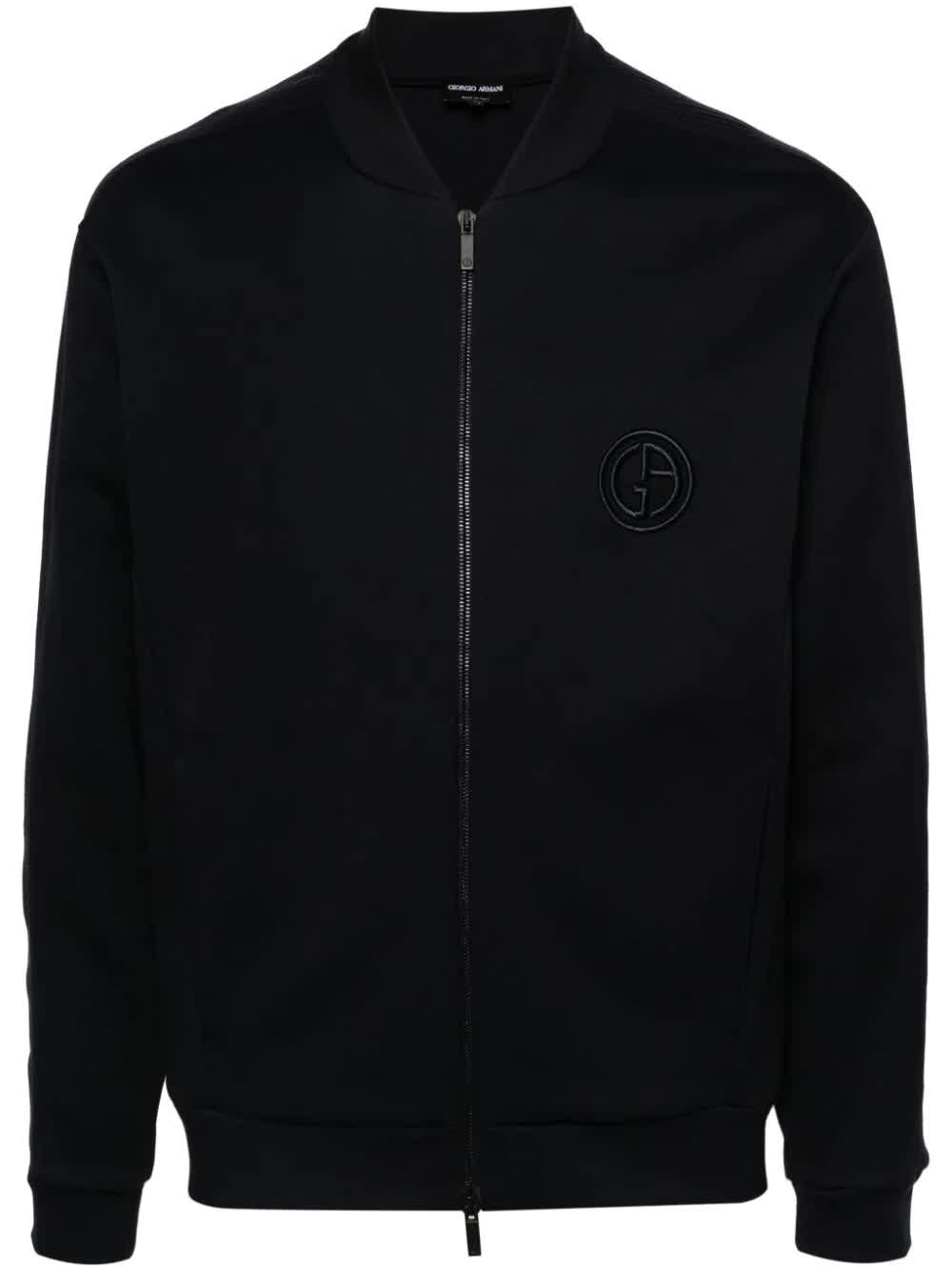 Giorgio Armani, Logo-Embroidered Zip-Up Jacket