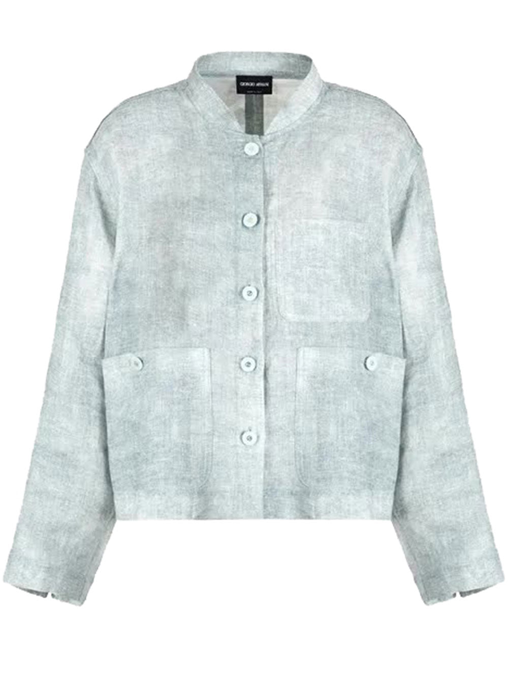 Giorgio Armani, Denim-Effect Linen Cozy shirt