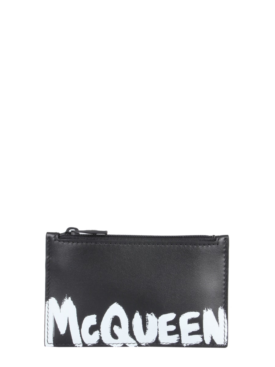 Alexander Mcqueen, Logo Detail Leather Card Holder