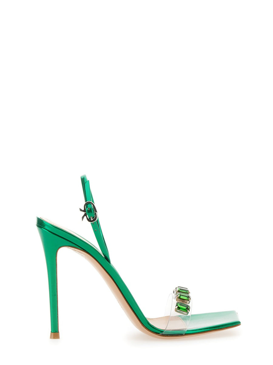 Gianvito Rossi, Ribbon Candy 105 Leather Sandals