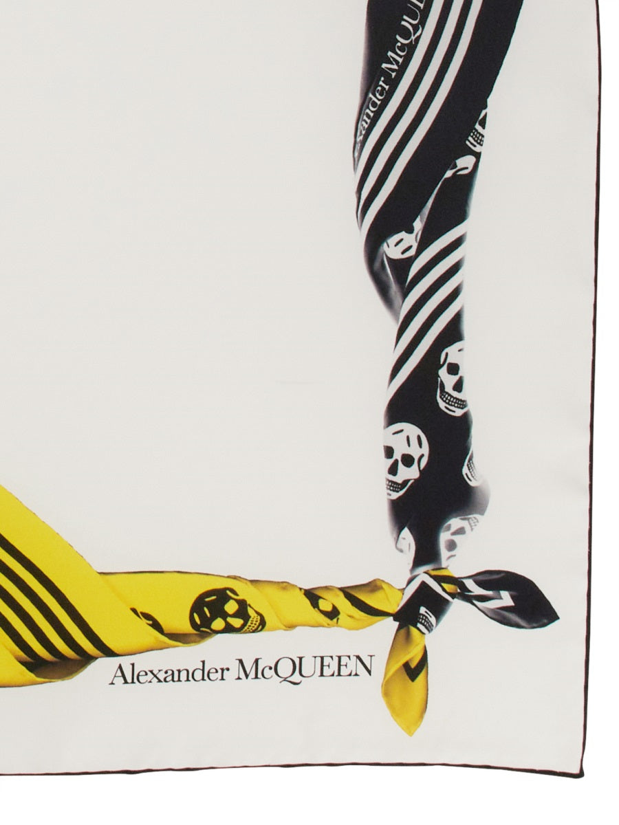 Alexander McQueen, Skull-Print Silk Scarf