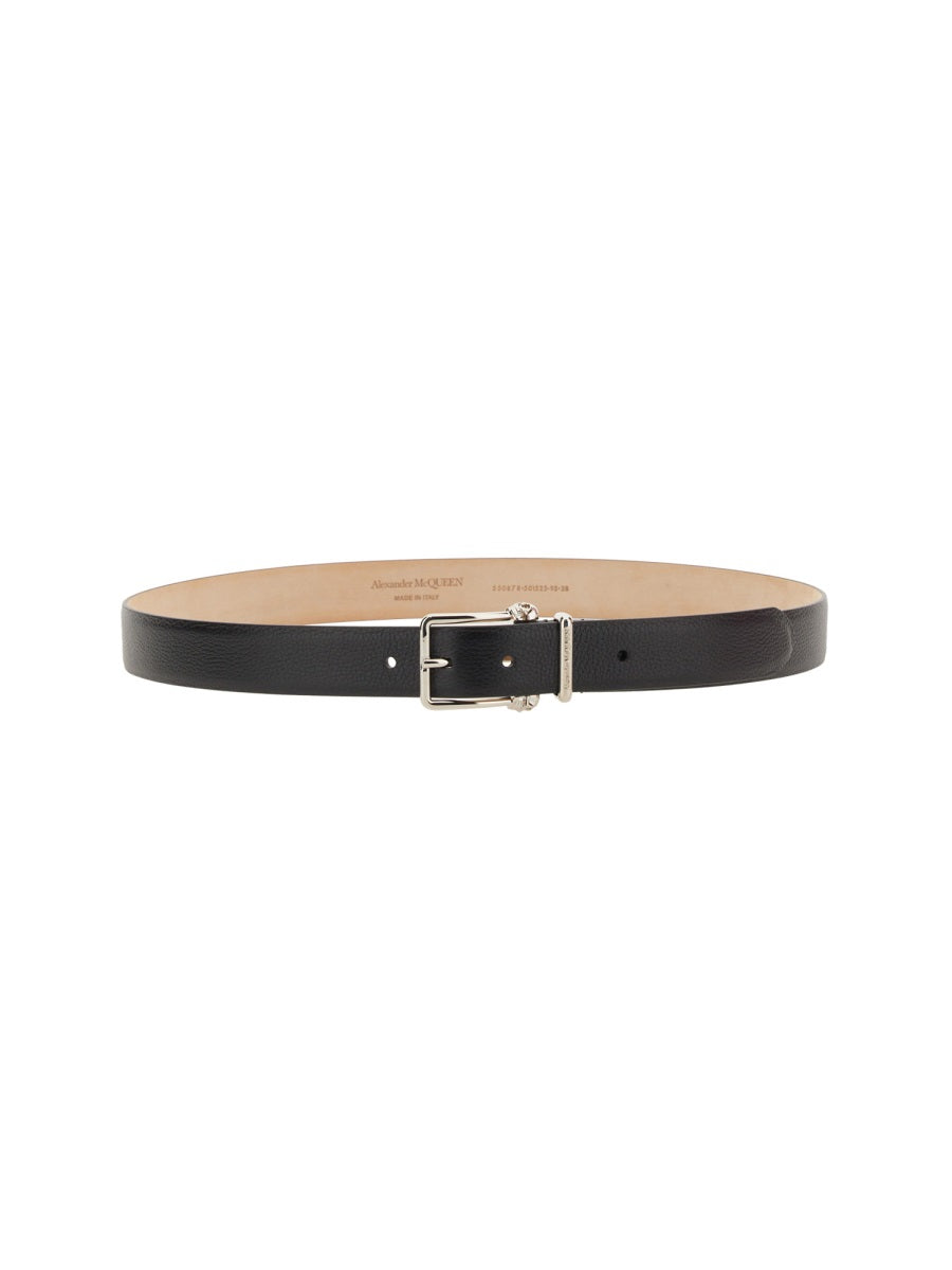 Alexander McQueen, Logo Engraved Buckle Belt