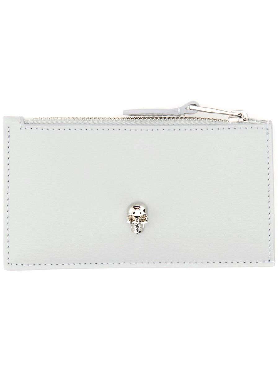 Alexander McQueen, Skull-Appliqué Leather Wallet