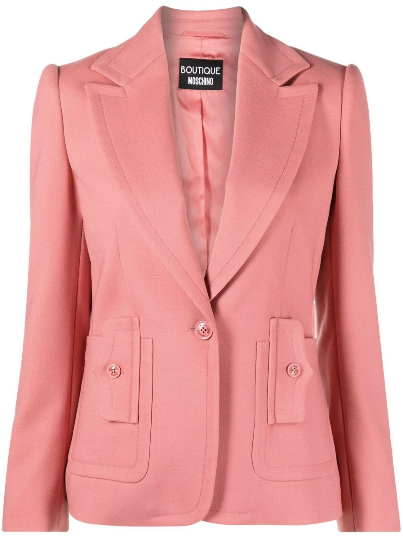 Boutique Moschino, Buttoned Side Pocket Blazer