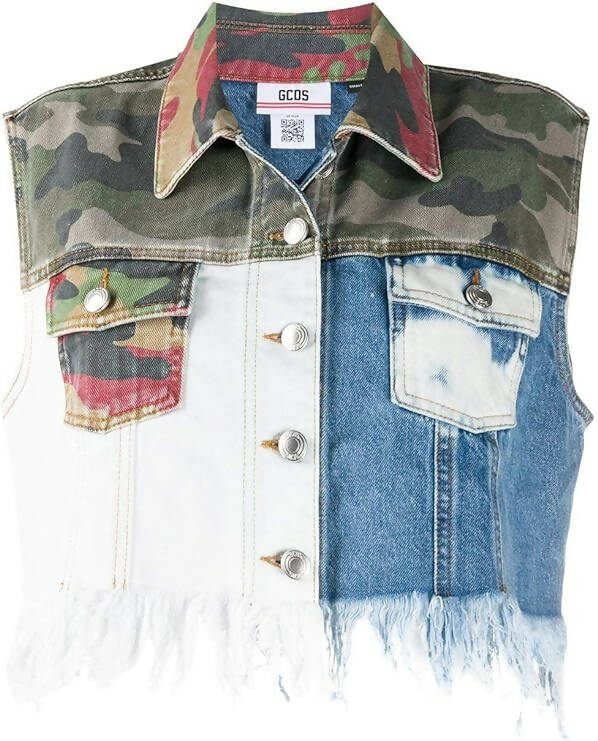 GCDS, Denim Camouflage Vest