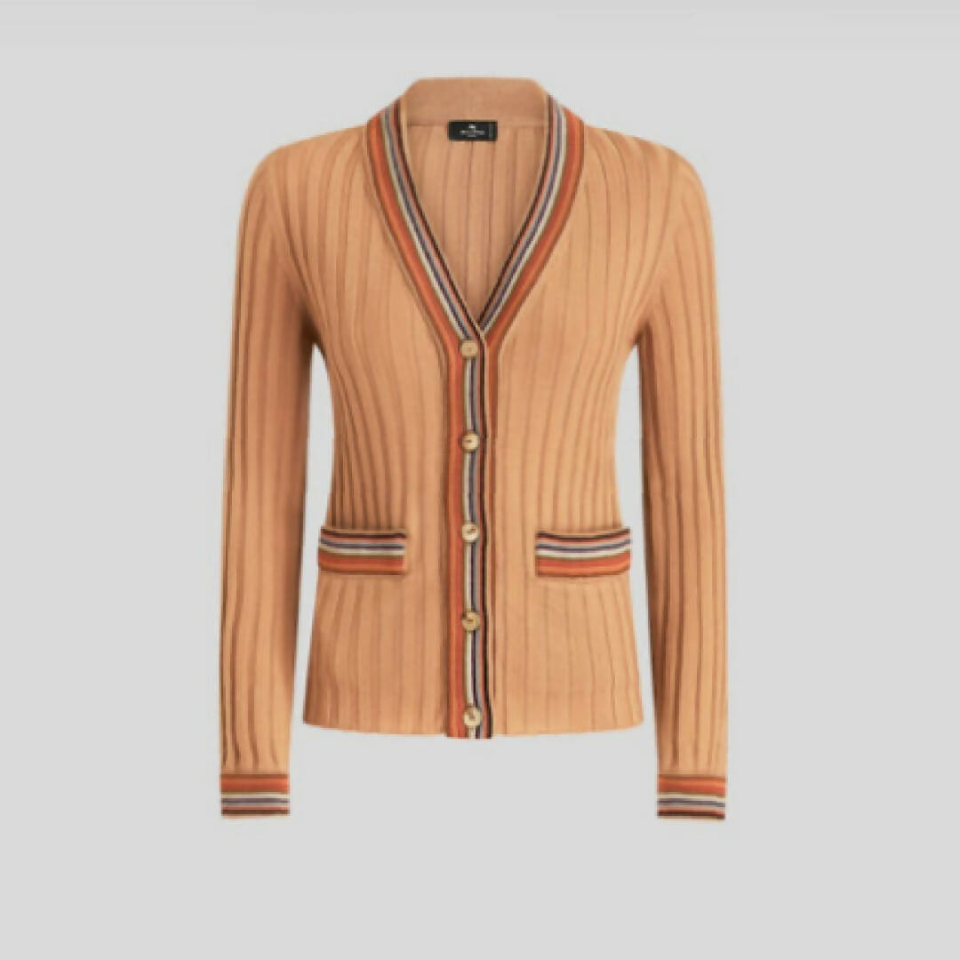 Etro, Wool V-Neck Cardigan Sweater