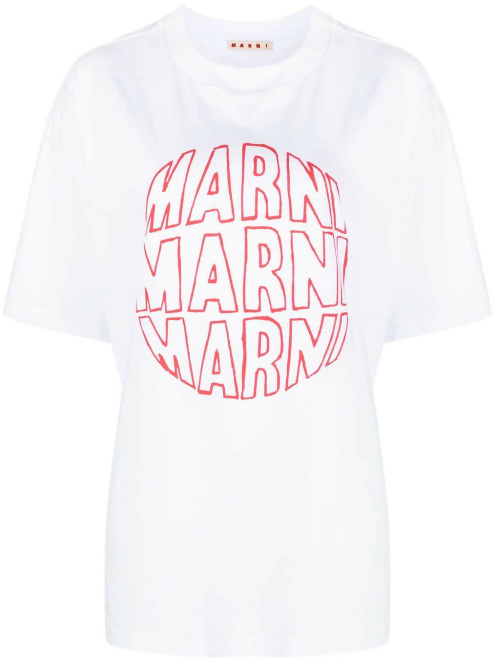 Marni, Logo Print Cotton T-Shirt