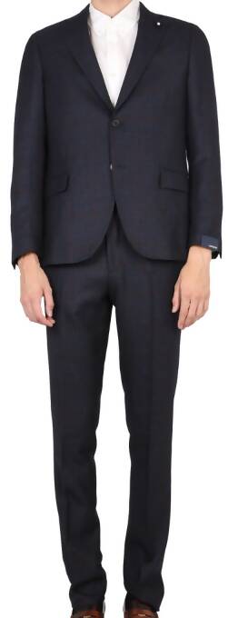 Lardini, Single-Breasted Wool Suit