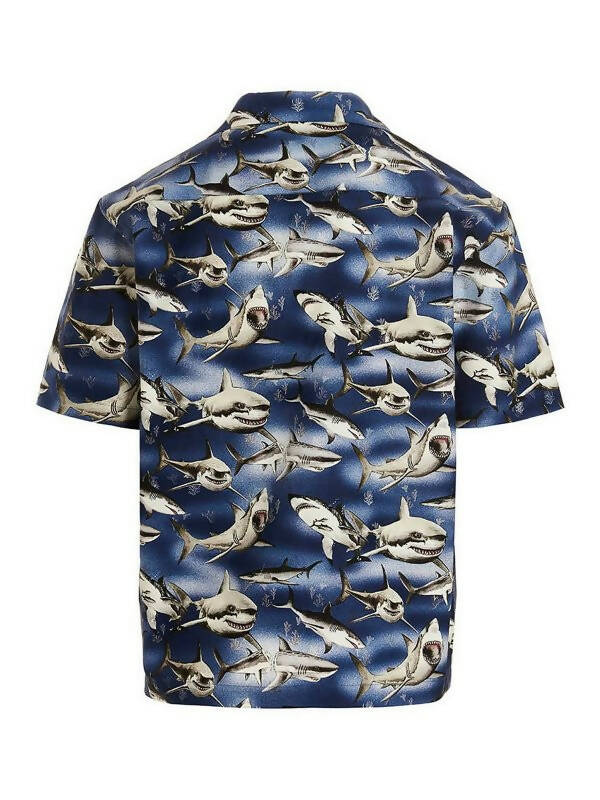 Palm Angels, Shark Bowling Cotton Shirt